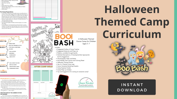 BOO BASH camp curriculum mockup