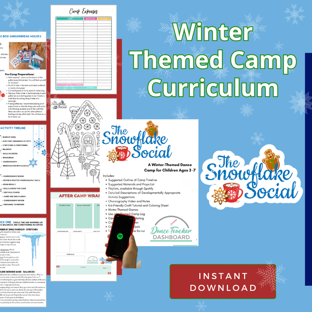 SNOWFLAKE SOCIAL camp curriculum mockup