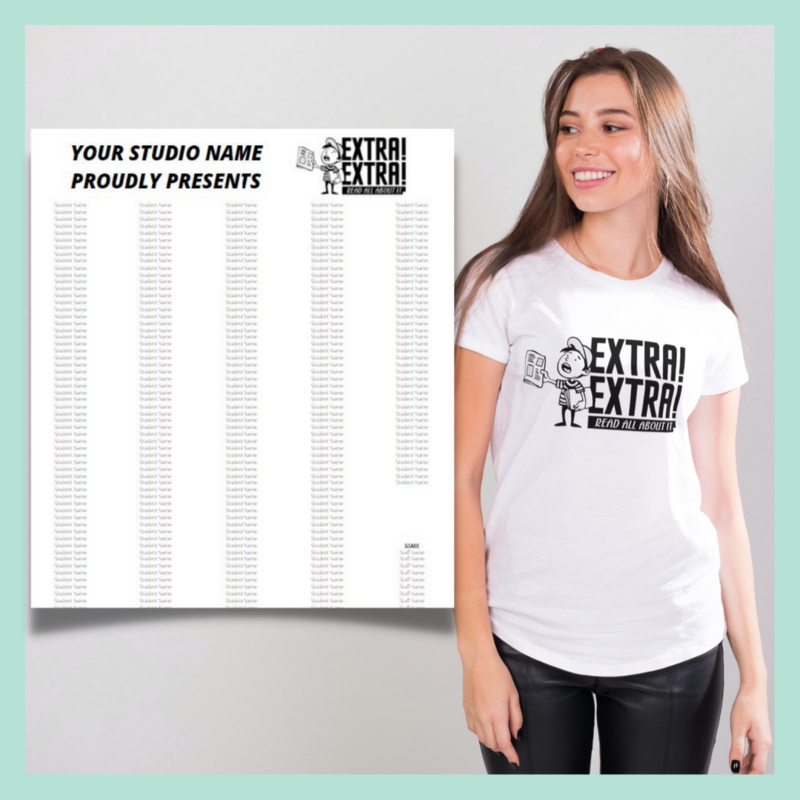 T-Shirt Cast List Template